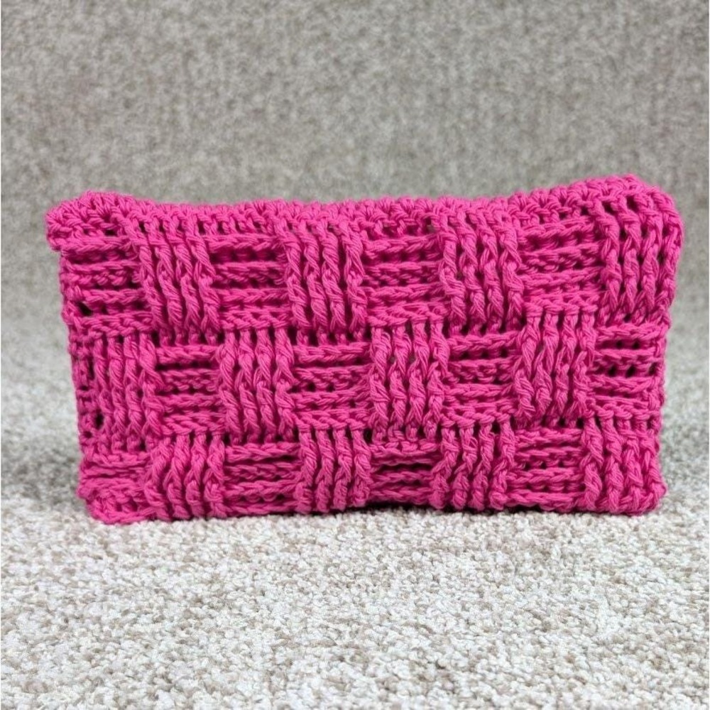 Handmade Swiffer Mop‎ Cover Hot Pink Crochet Reusable Washable Duster